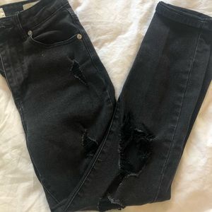 Black high waist skinny jeans